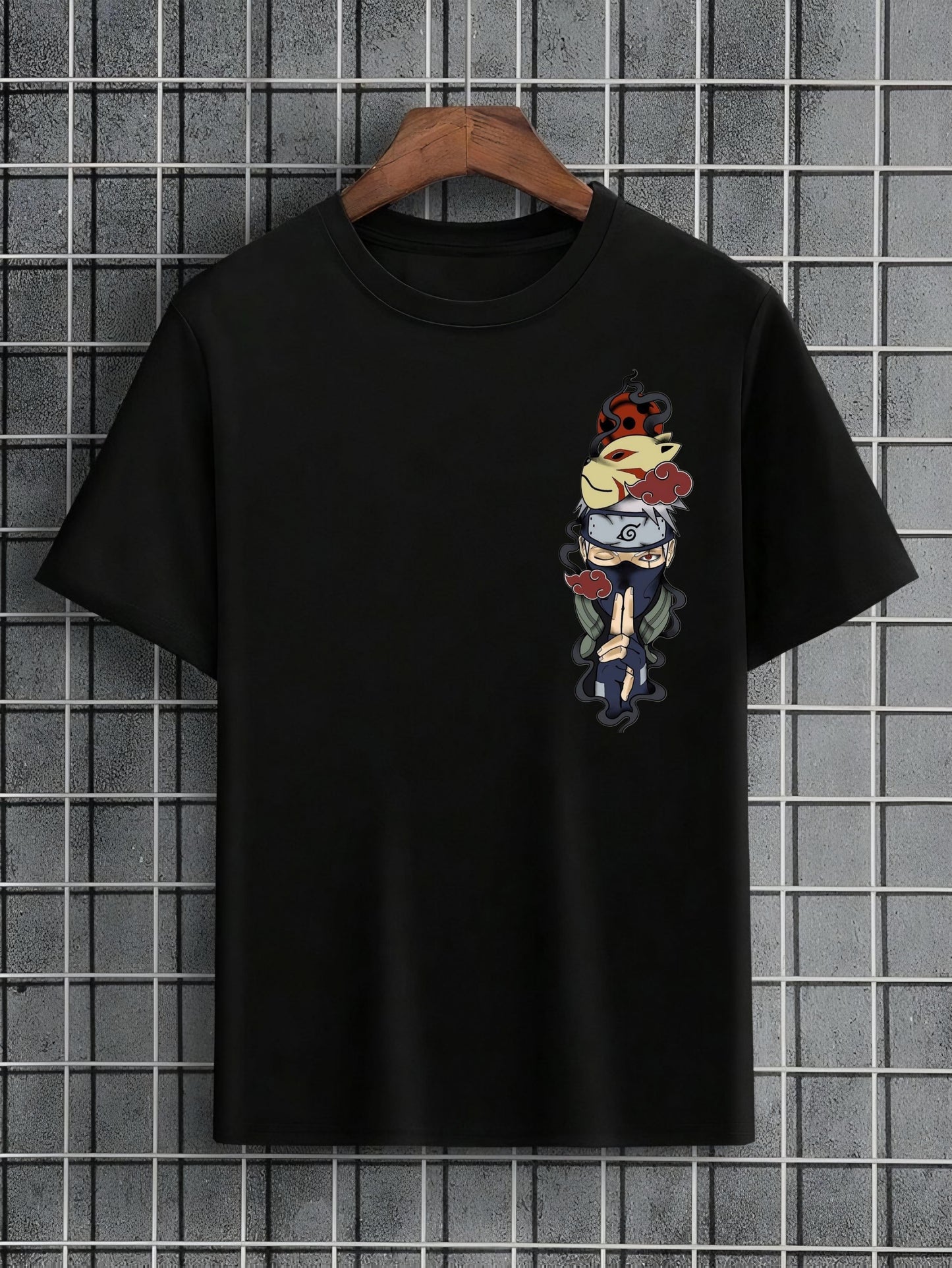 kakashi anime print oversized tee