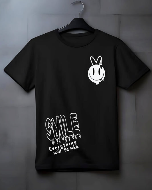 Smile Print oversized tee